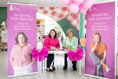 Informationsstand des Brustkrebs-Früherkennungsprogrammes 