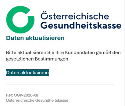 Screenshot Phishing-Mail
